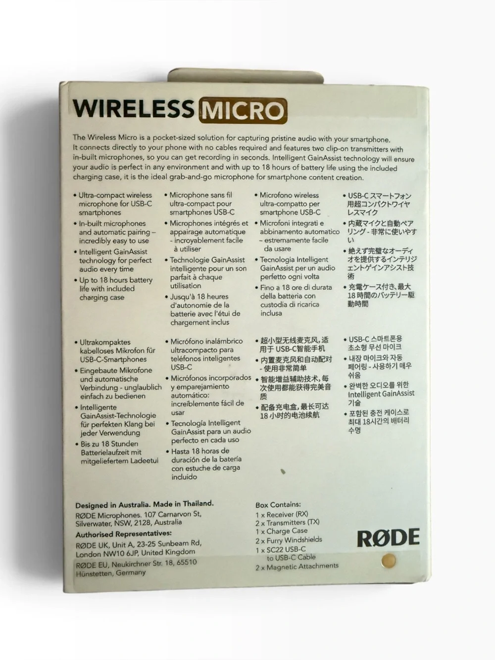 RODE Wireless Micro Ultra-Compact Wireless Microphone - NEW IN BOX
